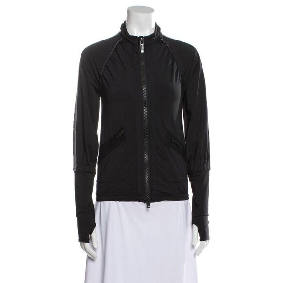 adidas by stella mccartney authentic womens black long sleeve track jacket xs - Picture 1 of 8